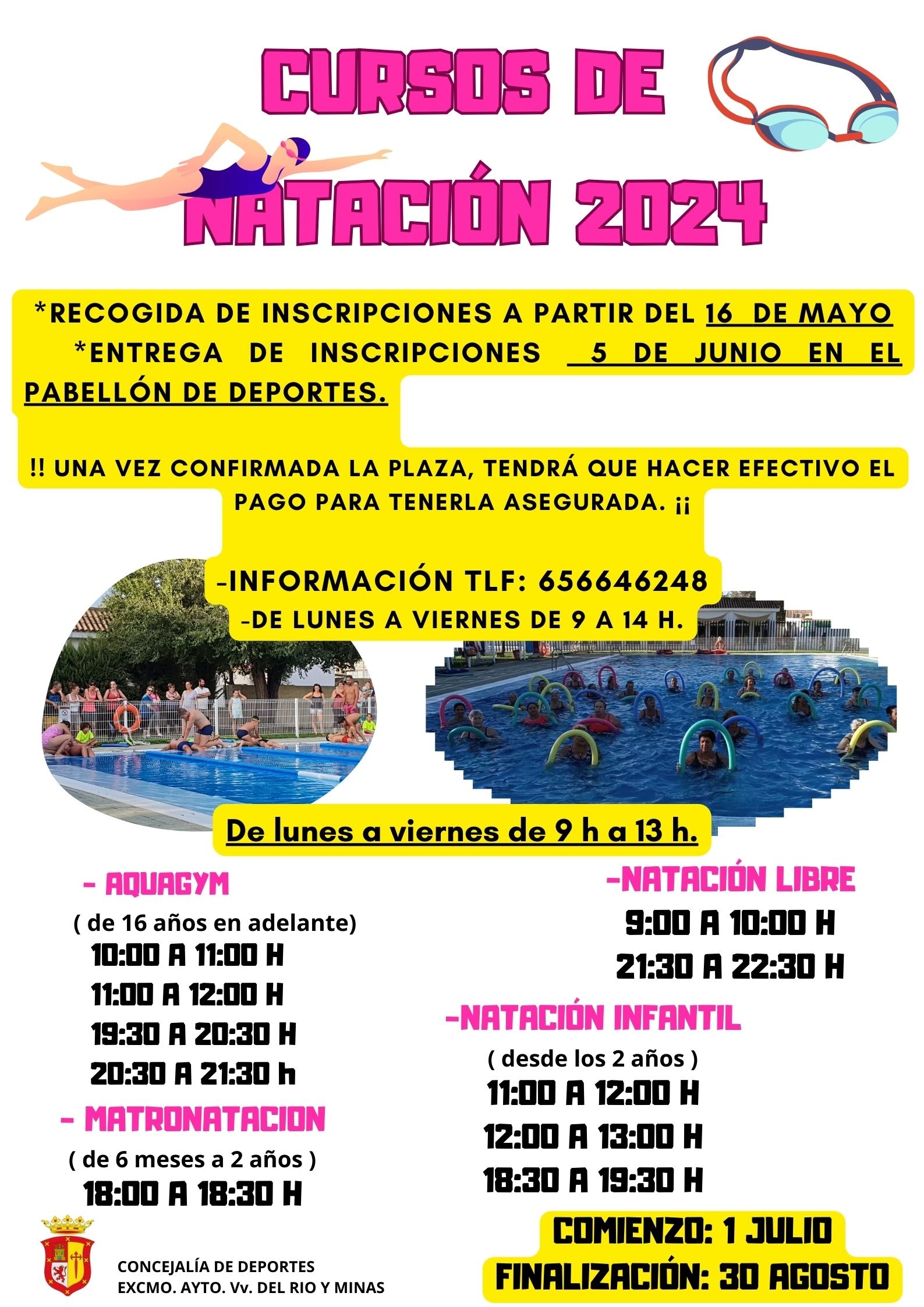 CURSOS DE NATACIÓN 2024