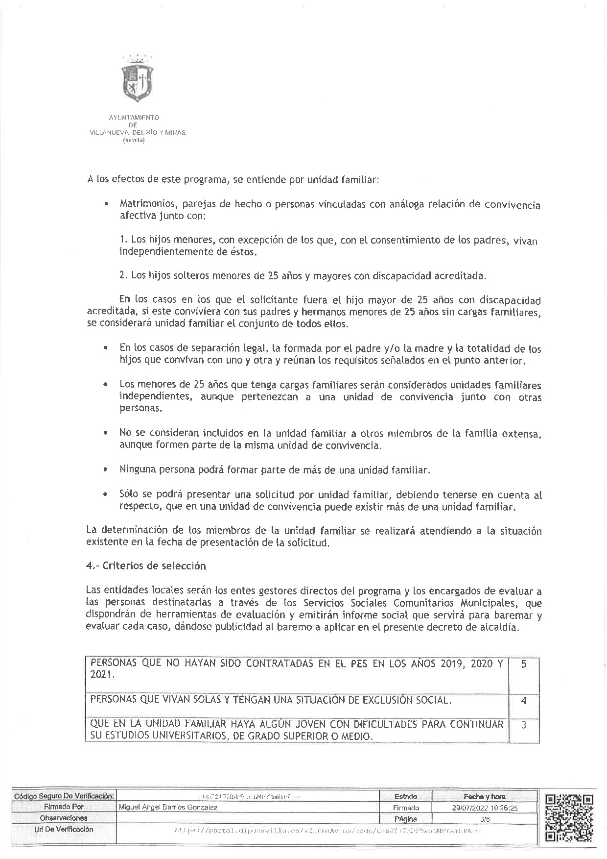 DECRETO DE ALCALDIA Nº 149. BASES PROGRAMA PREVENCION DE LA EXCLUSION SOCIAL, DEL PLAN ACTUA-003